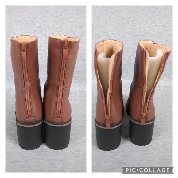 👯♀️Host Pick⚡️Chunky Heel Back Zip Ankle Boots - Picture 10 of 15